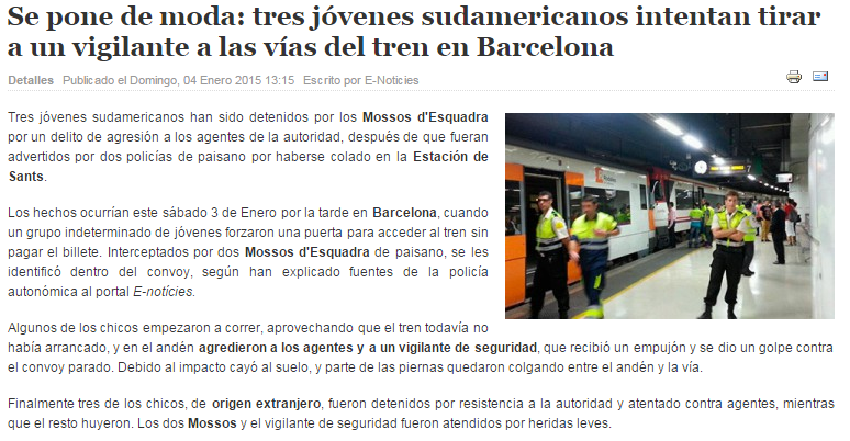 3 simioamericanos intentan tirar a un vigilante a las vias del tren