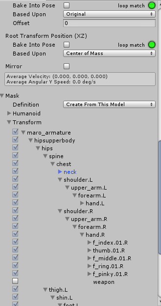 Is It Possible To Set Animation Mask Default Values With An Editor Script Unity Forum