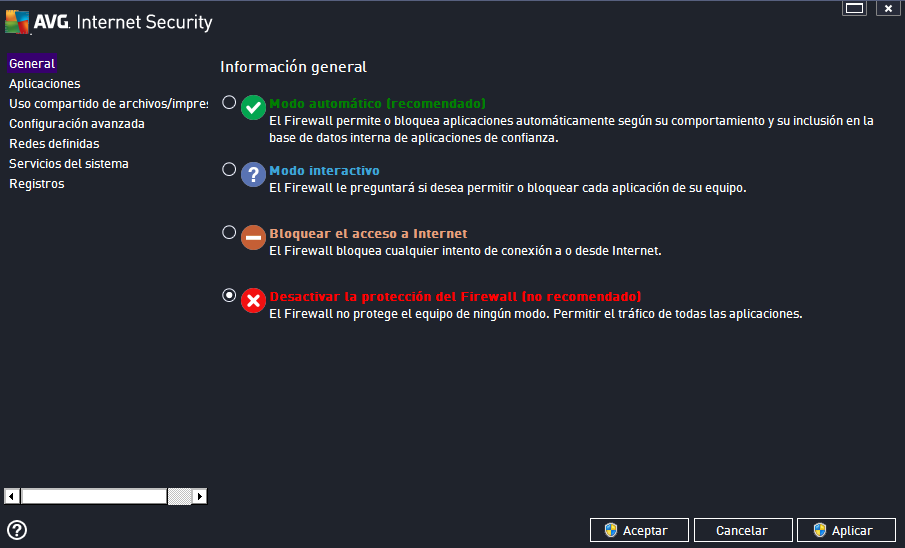 Duda con Firewall w8