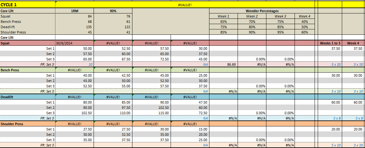 5/3/1 XLS V3 0F Most Comprehensive Spreadsheet Ever (Accessory