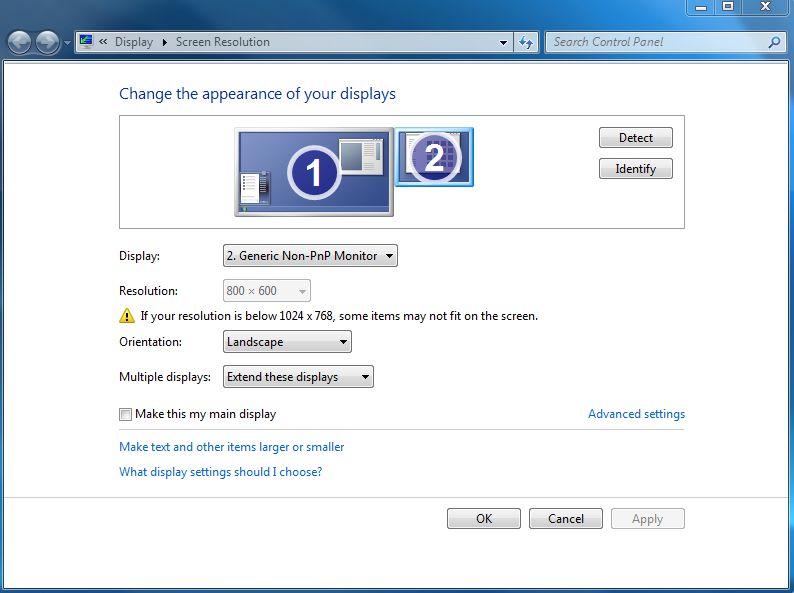 Can't Change 2nd Monitor Screen Resolution | Tom's Hardware Forum