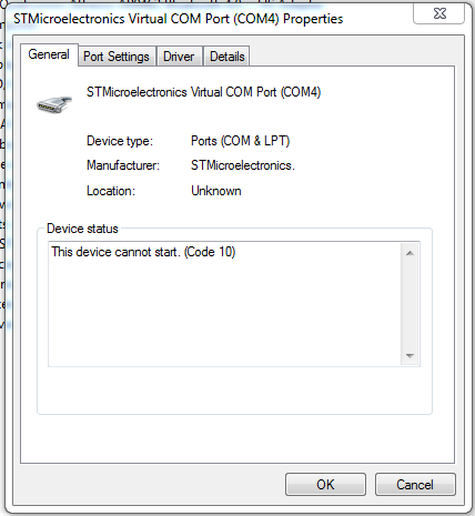 stm32 virtual comport in fs mode driver download
