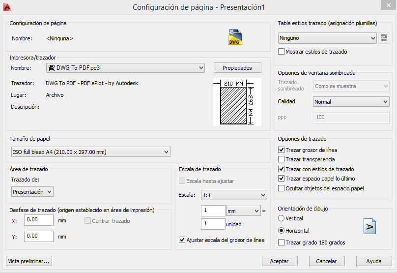 AutodCAD en A4 - ayuda