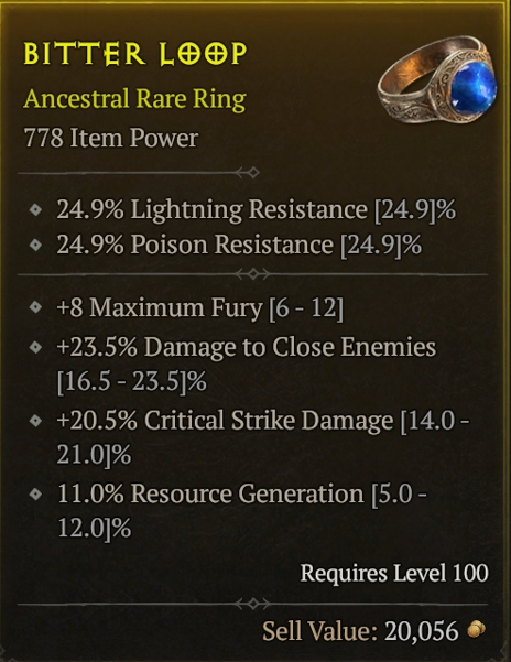 High Roll Ring Close Crit Dmg Resource Max Fury Topic D Jsp