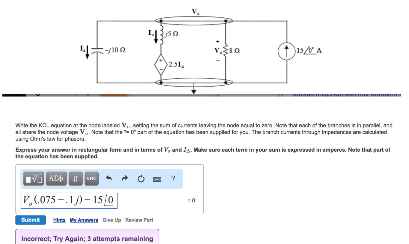 Solved Part A Use Phasor Methods To Transform A Circuit From Chegg