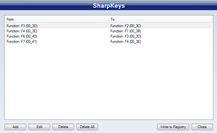 how to turn a key of in sharpkeys