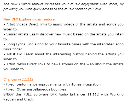 Crack For Dfx Audio Enhancer 11.112 - картинка 3