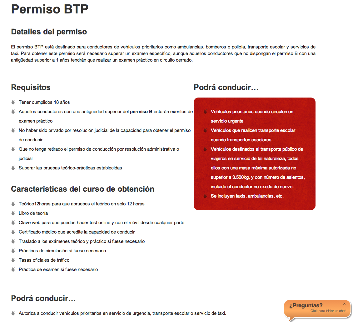 duda carnet BTP