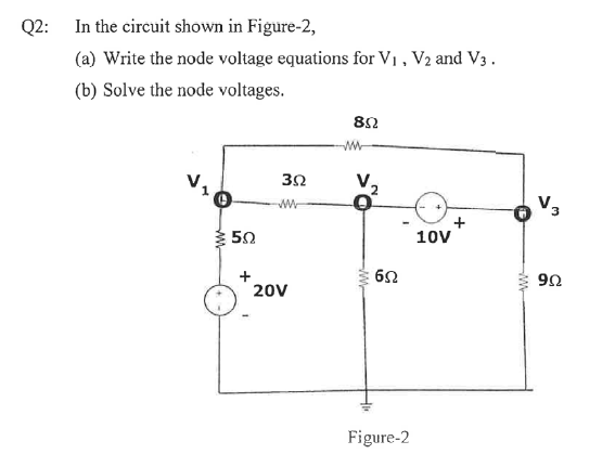 Solved Q2 In The Circuit Shown In Figure 2 A Write The Chegg