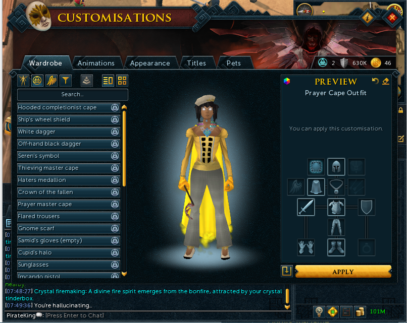 Let us rearrange the order of keepsake items. r/runescape