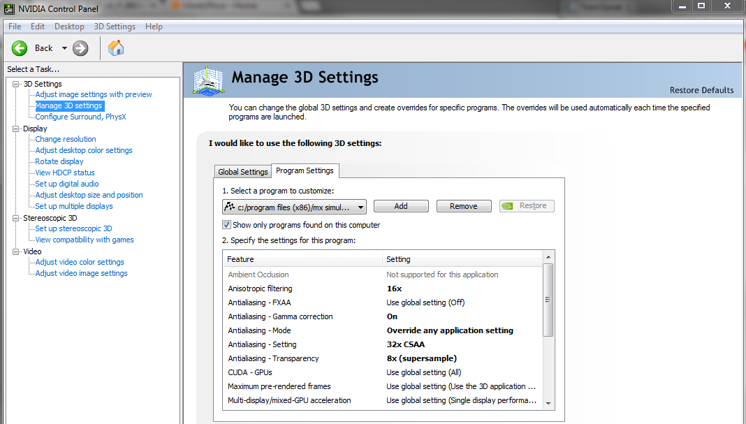 run 8 v2 simulator anti aliasing