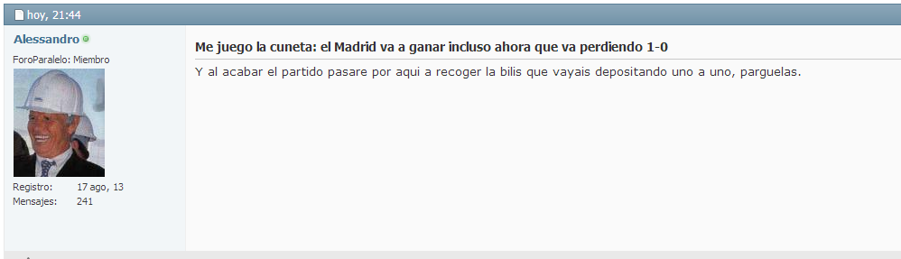 Me juego la cuneta: el Madrid va a ganar incluso ahora que va perdiendo 1-0