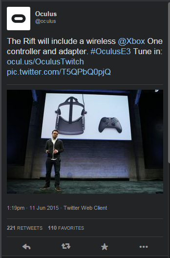 oculus rift xbox one controller
