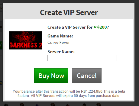 Vip Server Prompt Uses The First Name Of A Place Website Bugs
