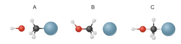 the blue spheres below represent atoms chemstery