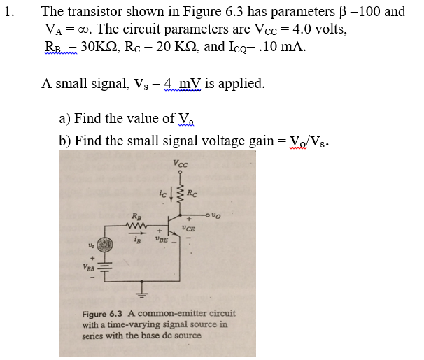 Solved The Transistor Shown In Figure Has Parameters Chegg