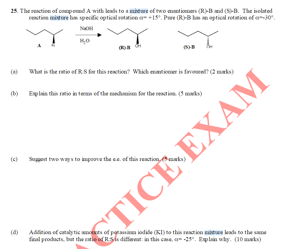 Solved The Reaction Of Compound A With Leads To A Chegg