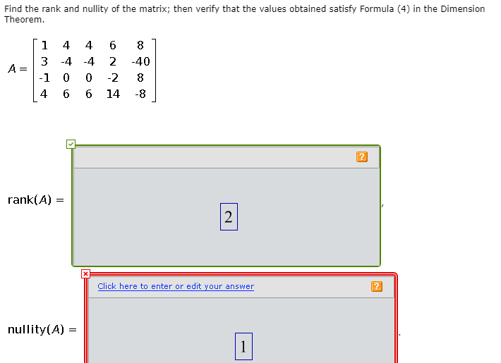 Solved Find The Rank And Nullity Of The Matrix Then Verify Chegg