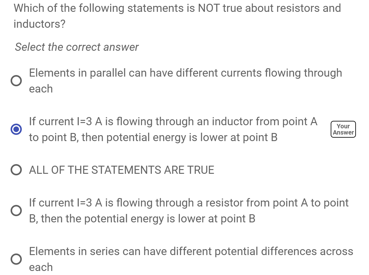 Solved Which Of The Following Statements Is Not True About Chegg