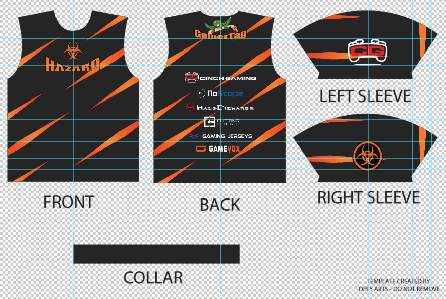 competitive Halo jersey mockup graphix design