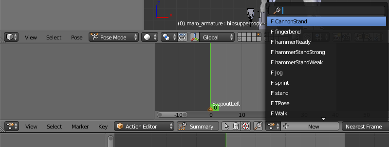how does blender nla animations export to fbx unity