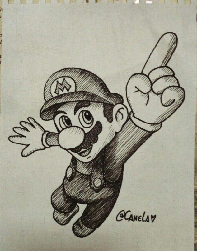 Mi dibuguito de Super Mario nocturno...