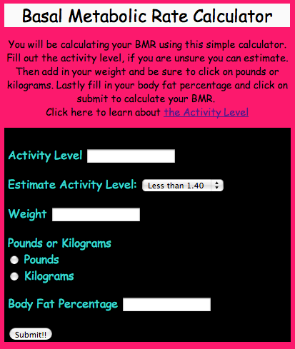 bmr calculator for bodybuilding
