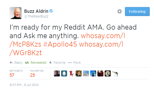 Es Buzz Aldrin y responde preguntas