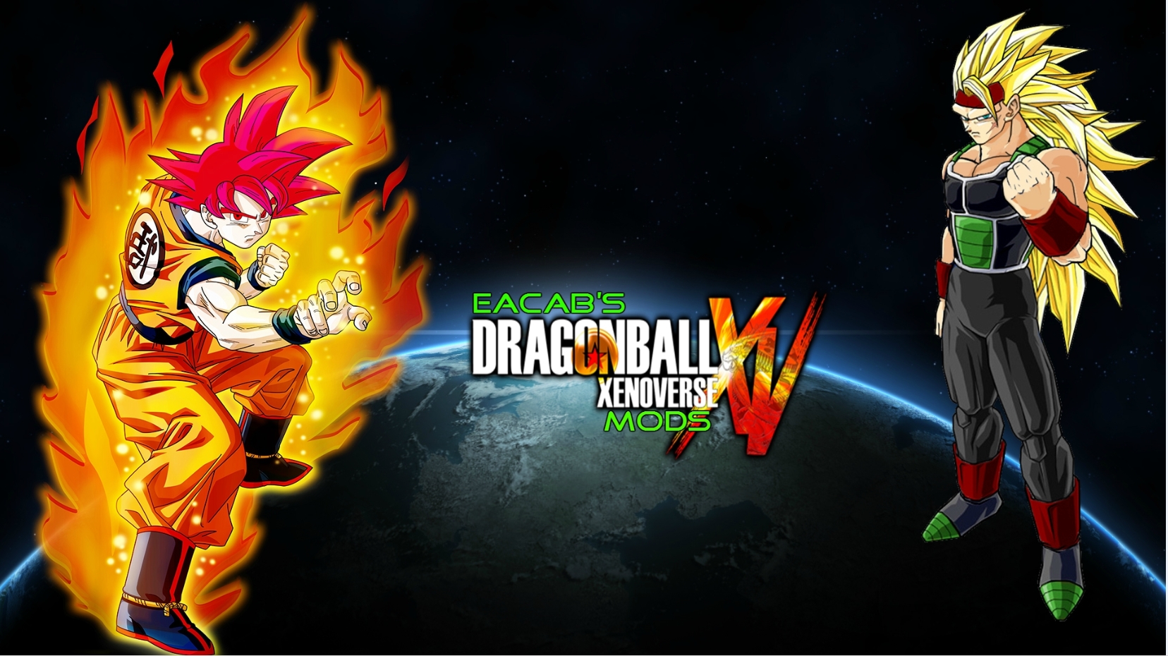 Vegeta SSJ1 – With transformation to SSJ2 and SSJ3 – Xenoverse Mods