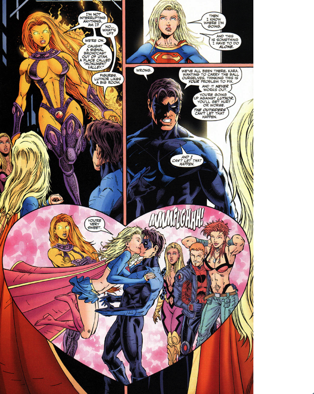 Nightwing Starfire Vs Superman Supergirl Pre Flashpoint Written By Frank Miller R 