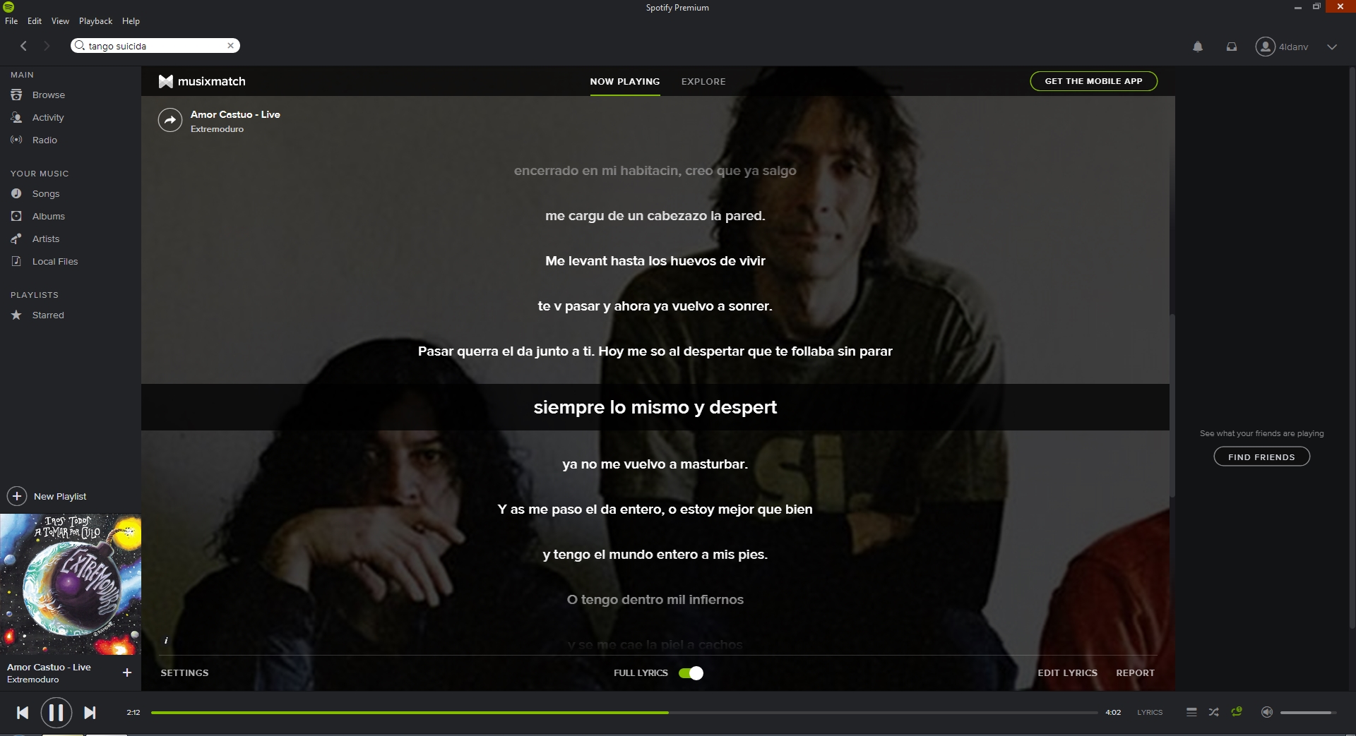 Joder con el spotify