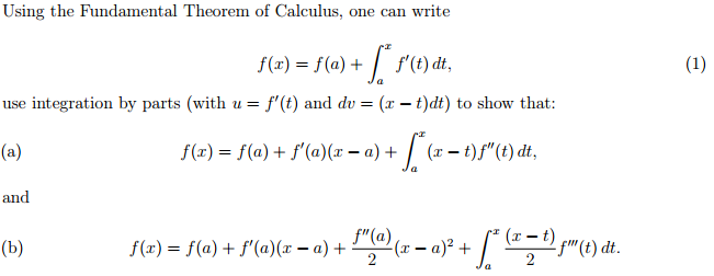 Solved Using The Fundamental Theorem Of Calculus One Can Chegg Com