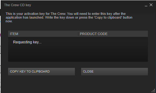 steam requesting key error