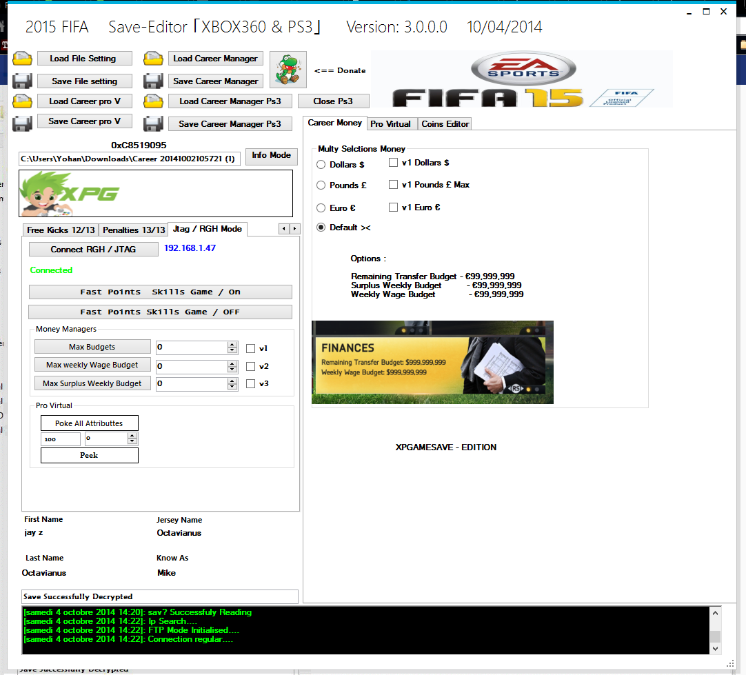 [v3][TEAMABRAXAS ] FIFA 2015 ultimates tool & Rte Save Editor