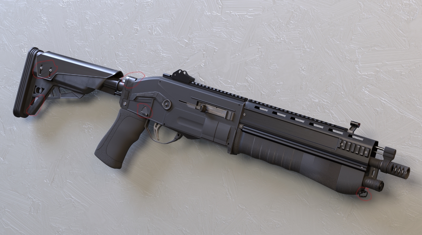 Update On The Shotgun Rifle Hybrid Still A Wip R Blender