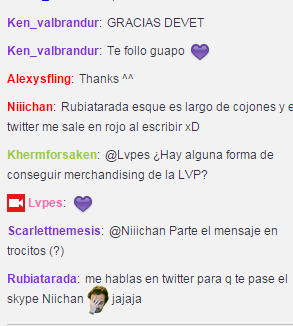 Me ha saludado @Devet en el Streaming de LVPes &lt;3