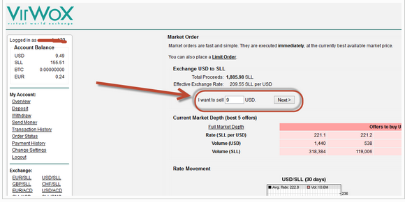 Step 4) Converting USD -> SLL