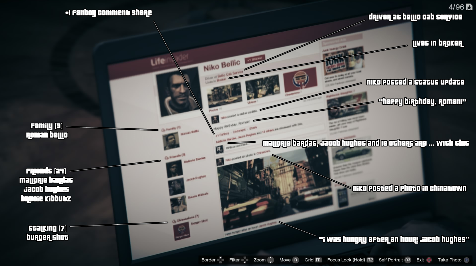 Niko Bellic life invader page in GTA V : r/GTA