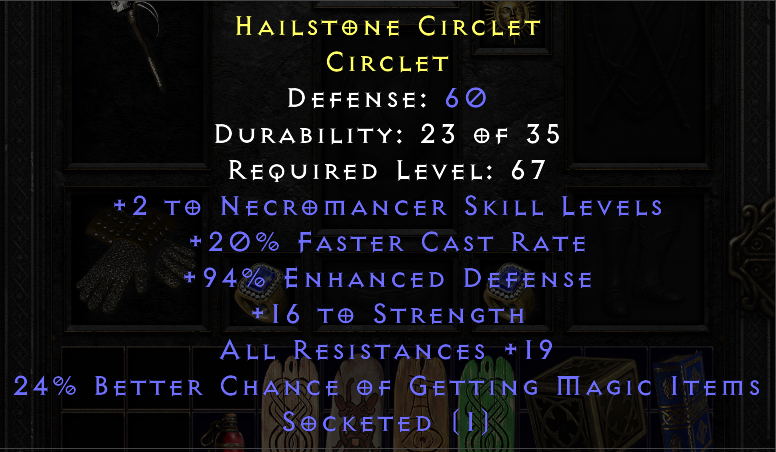 Necro Circlet 2 20 Str Res Sock Topic D2jsp