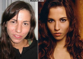 Actrices porno-antes y despues de maquillarse-