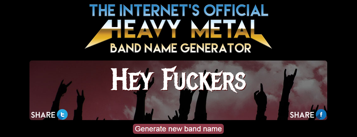 Metal generator name generic band Metal Name