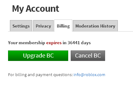 Obc Lifetime But Can Cancel Membership Website Bugs Roblox