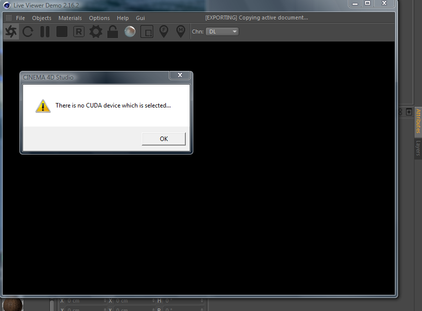 there is no cuda device which is selected cinema 4d