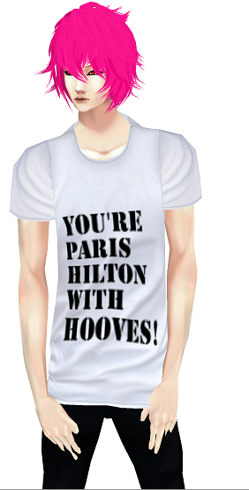 You're paris Hilton with hooves shirt display