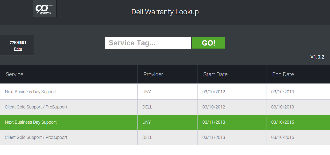 GitHub adamweber/DellWarranty Javascript wrapper for Dell Warranty API and clientside web