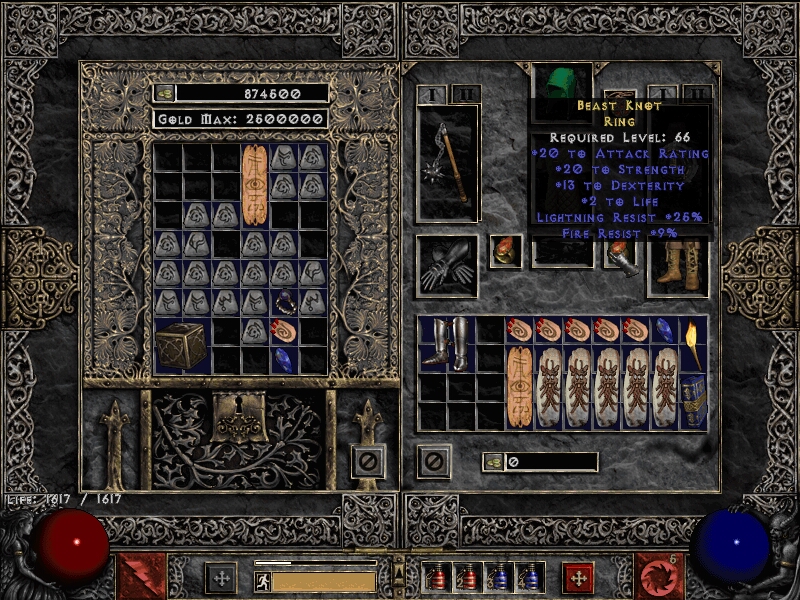 perfect infinity d2 chain of honor diablo 2