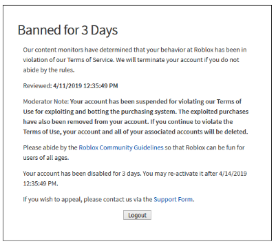 Roblox Is Disabling Accounts That Used Gamepass Script