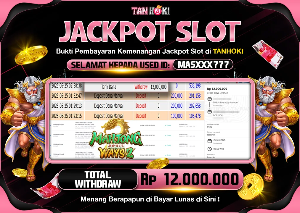 TANHOKI JACKPOT SLOT MAHJONG WAYS 2 Rp.12.000.000,- LUNAS