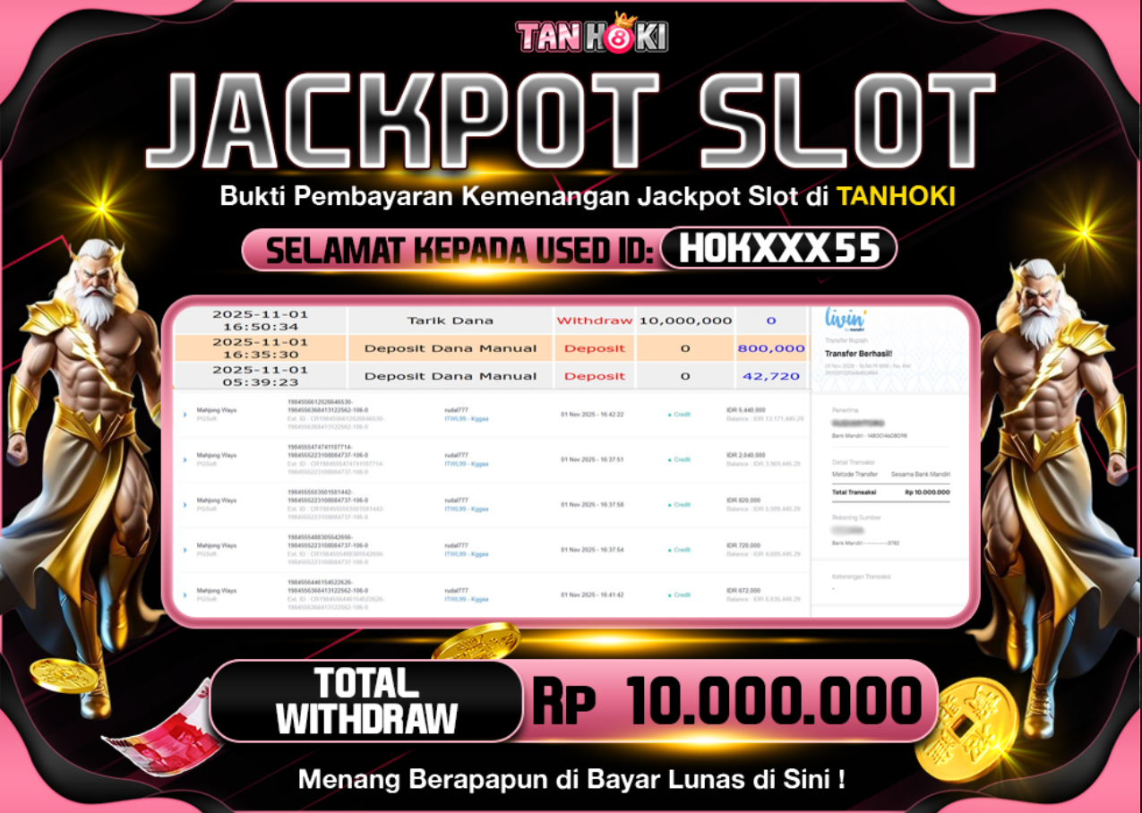 TANHOKI JACKPOT SLOT MAHJONG WAYS Rp..10.000.000,- LUNAS