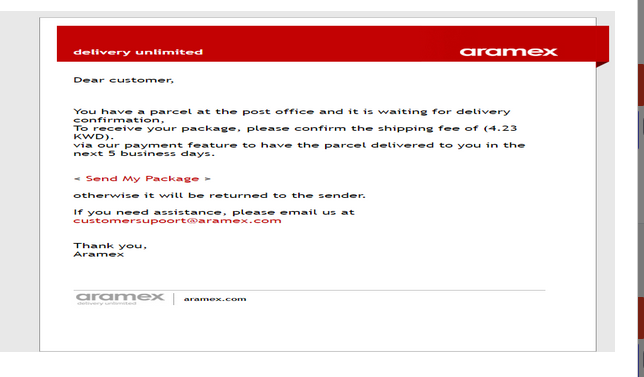☑️ New Aramex Letter High Quality Send Inbox HTML 2025 ✅
